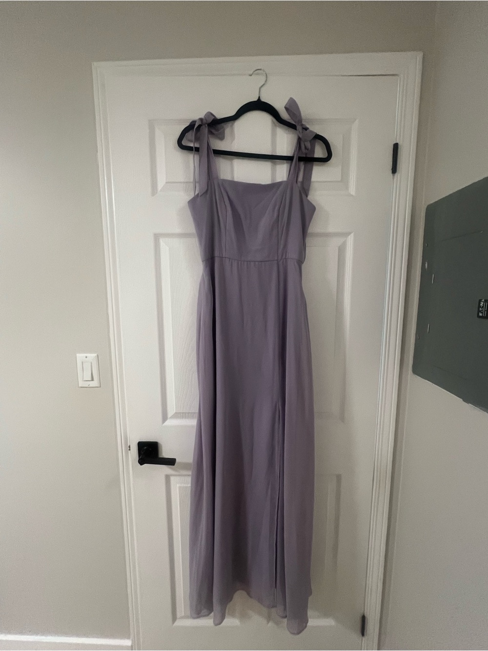 RW&CO. Lavender Bow-Strap Maxi Dress